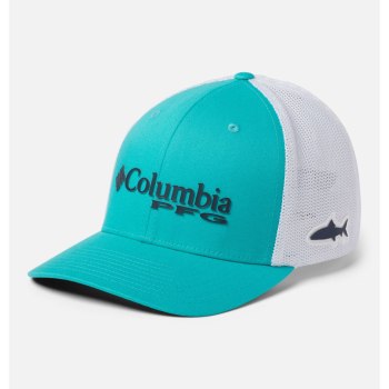 Columbia PFG Mesh Ball, Gorras Turquesa Claro Blancos Azul Marino Para Mujer | 496321-IGP